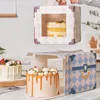 LBSISI LIFE 10pcs handle paper cake box مع نافذة عيد ميلاد حفلة استحمام الطفل احتفال 4 بوصات بالتعبئة اليدوية الديكور 220427