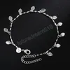 Pulseras de plata con dijes para mujer, cadena con tarjeta de corazón, moda para fiesta de boda, chica, estudiante, regalos de Navidad, joyería fina