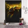 Tapestries Printing A Nimal Fire Phoenix Wall Hanging Bedroom Living Room Hall Mural Tapestry Home Decoration Art Fabric Background WallTape