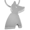 Colares de pingentes de colar de colar de aço inoxidável para cão de aço para cremação cremação jóias prata para cinzas de estimação grave261z