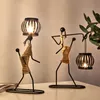 Titulares portadores de vela de metal Acessórios para decoração de casa Africano Candlesticks para lustres decorativos Centerpieces de casamento 220628