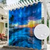 Занавесная шторма гавайских закат 3D Digital Print Outdoor Waterpronation 2 Panelscurtaine