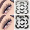 False Eyelashes Pairs 8D Faux Mink Hair Volume Fluffy Messy Wispies Natural Long Lashes Handmade Extension ToolsFalse Harv22