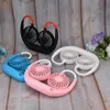 Portable USB Rechargeable Neckband Lazy Neck Hanging Dual Cooling Mini Fan