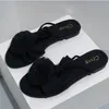 Designer sandálias planas chinelas de tira cruzada damas roma sandal slides de alta qualidade na praia de praia sapatos casuais