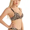 BRA LEOPARD SEXY STENS WENLEMES sem fio Bralette sem costura Lenceria Briefs