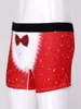 Underpants Men Christmas Printed Boxer Briefs Elastic Wide Waistband Underwear Holiday Swimming Shorts 3D UnderpantsUnderpants