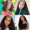 SVT Jerry Curly pannband Wig Natural Color Remy Malaysian Glueless Human Hair Wigs For Black Women Biginner Friendly 10-26Im 220609
