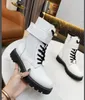 Luxus neue Damen Territory Stiefeletten Herbst Winter Armee Schnee Ritter Schuhe quadratische Unterseite Größe 34-42