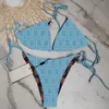 Letras Biquínis Feminino Maiô Acolchoado Dividido Halter Maiô Moda Feminina Maiô Sexy Verão Praia Cueca Sutiã com Etiqueta