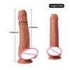 Artículos de belleza Consolador de prepucio realista con ventosa Juego de manos libres, Consoladores anales de punto G de silicona de doble capa Juego vaginal femenino Artículos de belleza