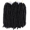 14 Inch Synthetic Urban Soft Dread Crochet Hair Faux Silk Locs Braiding Hair 30 strands/pcs Dreadlocs Afro Hair Extensions LS07