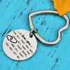 Keychains Europe And America Fashionable Stainless Steel Round Keychain I Love You Couple Simple Letter DIY Can Be Customizable Wholesale En