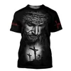 Dieu Religion Christ Jésus T-shirt Impression 3D Hommes Harajuku Style Hip Hop Manches Courtes Streetwear Mode Pulls 220624253W