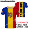 Футболка для футболки Молдова DIY Бесплатное название номера номера футболка MDA Nation Flag MD Republic Country College Print P O 0 одежда 220620