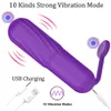 USB Bullet Vibrator Rechargeable Mini Petit Oeuf Vibrant Fort Vagin Balle Point G Masseur Adulte Jouets Sexy Vibrateurs Pour Femmes