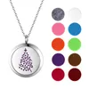 Pendentif Colliers Femmes 316L Collier en acier inoxydable Arbre de Noël Huile essentielle Aroma Open Po Cadre Hommes Elk Modèle Silver ColorPendentif