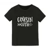 T-shirts 1pc Cousin Crew Boys Girls Tshirt Family Look Party Wear Brothers Sisters Cousins T-shirt Fashion Toddler Shirt Tops ClothesT-shirt