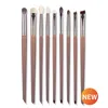 OVW 9/12PCS Panceau Maquillage Eye Eye Natural Hair Make Brush Set Kit Comtic Make Up Beauty Tool Crease Brush Подводка для глаз 220601