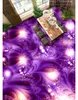 Custom photo flooring wallpaper 3d Wall Stickers Modern abstract pattern beautiful purple 3D floor painting walls papers home decor