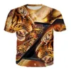 Nowy Druk 3D Tiger Moda Męskie Kobiety Distury Crewneck T Shirt Plus Size S-6XL Harajuku0002