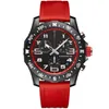 Montre de luxe pour hommes Japon Quartz Endurance Pro Avenger Chronographe 44mm Montres Caoutchouc rouge 1884 Montres pour hommes Montres en verre Hardex