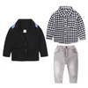 3PCS Kid Boy Clothing Zestaw dla małego dżentelmena garnituru Zestaw ubrania maluch