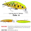 K1631 8cm 11g Fishing Lures Hook Shallow Deep Diving Swimbait Crankbait Fishing Wobble Multi Jointed Hard Baits for Bass Trout Freshwater and Saltwater