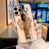 Cas de support de téléphone de luxe Designer 3D Incrusté papillon CellPhone Case pour iphone 13 11 12 Pro Max 7 8plus X Protector Holder cover