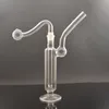 nouveau narguilé mini brûleur à mazout en verre bong avec base recycleur épais fumer pipe à eau 10mm femelle ashcahtcher bong avec des pots d'huile en verre