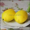 Mini Jaune Artificielle Faux Citron Simation En Plastique Fruits Salon Cuisine Décoration De La Maison Table Ornement Décoratif Za2603 Drop Delivery