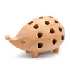 Solid Wood Carving Hedgehog Penhållare är nordisk heminredning Konst och hantverk för skrivbord figurer Barnens julklapp 220329