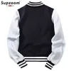 Supzoom Arrival Letter Rib Sleeve Cotton Top Fashion Single Breasted Casual Print Baseball Jacket Loose Cardigan Coat 220816