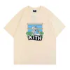 Camisetas Kith Men's Kitt x Tom Jerry Gato y ratón Dibujos animados Mujer joven Cuello redondo American Street Camiseta holgada de verano Wo27 A03