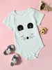 Bodysuit de t-shirt gráfico dos desenhos animados dos homens do bebê
