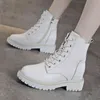 Designer Boots Ankle 2022 Summer Hollow Out Lace Up Martin Women Splicing Sandals Casual Platform Shoes 220401