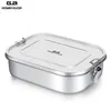 G.A HomeFavor Lanch Box para recipiente de comida infantil Bento Caixa 304 Caixa de metal térmico de aço inoxidável de primeira qualidade T200111