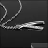 Pendant Necklaces Hip Hop Razor Blades Men Jewelry Zirconia Shaver Shape Male Gold Color Collares Accessories Drop Delivery 2021 Penda Dhuvb