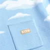 Clothes Hoodies High Quality Kith 21fw Men Sweater Jacquard Blue Sky and White Clouds Pattern Knit Women Sweatshirts Clothes55t3