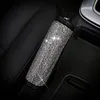 Outros acessórios interiores Diamond Crystal Car Gear Collar Cover Glitter Rhinestones Auto Hand Brake Covers Black Color Accessories Oth