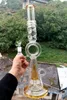 Jaune 18 pouces verre eau bang narguilé portable huile Dab Rigs fumer tuyaux avec joint femelle 14mm