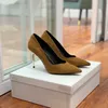 Nuove scarpe per donne in pelle genuina tacchi sottili super alti sottili primaverili designer di lusso per le scarpe da femmina