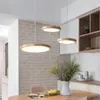 Pendant Lamps Nordic Round Wood Lights Single-headed Bedroom Modern Living Room Dining Hanging FixturesPendant