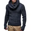 Męskie swetry mężczyźni sznurka z rąbkiem nieregularny dzianin sweter męskie menów swobodny Slim Fit duży rozmiar 3xl pullover pull hommemen's
