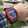 Luxury Mens Mechanics Watches Richa Milles Wristwatch Carbon Fiber Multifunktionell automatisk mekanisk R Watch Personlighet Stor DI