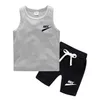 Casual Kids 2 Piece Set Clothings Cool Boy 100% Bomull T-shirt Shorts Kl￤dpojkar/flickor Tracksuit Barnkl￤der