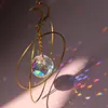 Decoratieve objecten Figurines Crystal Windchime Ornament Star Moon Pendant Handgemaakte sieraden Tuin Wind Chime Raam Hangend Licht Home D