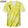 3D Creatieve citroen Man V-hals T-shirt Gedrukt Heren Gothic T-shirt Unisex T-shirt Aanbevolen 220623