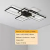 Étude LED à l'arrivée LED Nouveau lustre moderne Living Black / White Room Bedroom aluminium pour le plafond xufhl