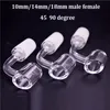 4mm Thick club Quartz Banger Nail oil Pipes 10 14 18 male 45 90 Degrees 100% real Quartz Nails Frosted joint For dab rig bong 10pcs
